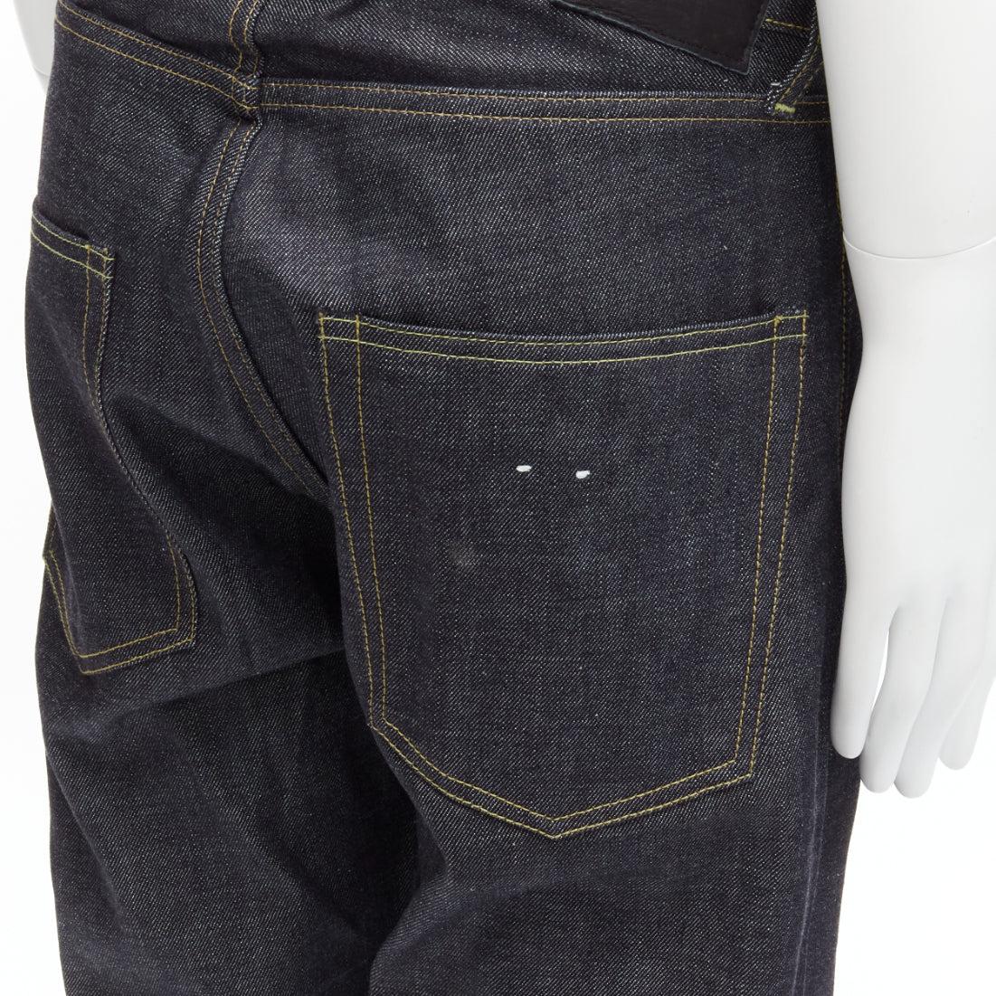 VISVIM 05R dark navy 3D back yoke white stitches pocket selvedge denim pants 34