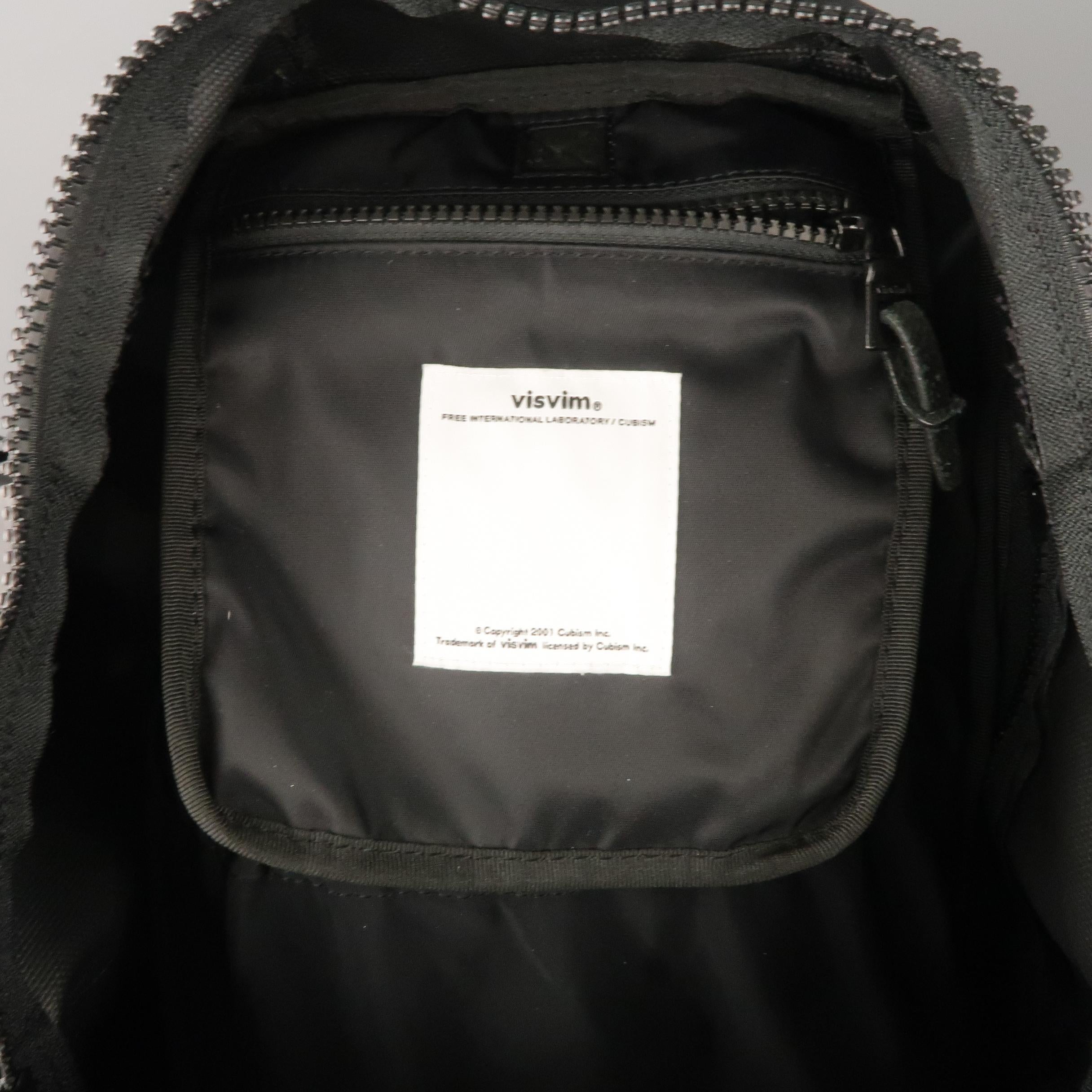 VISVIM Black Nylon & Suede Ballistic 20L Backpack Bag 3