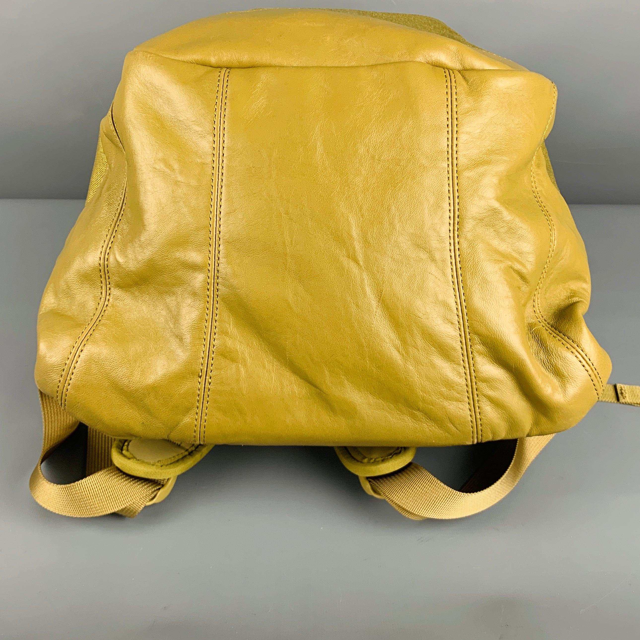 VISVIM Green -Cordura 20L- Nylon Leather Trim Backpack For Sale 1