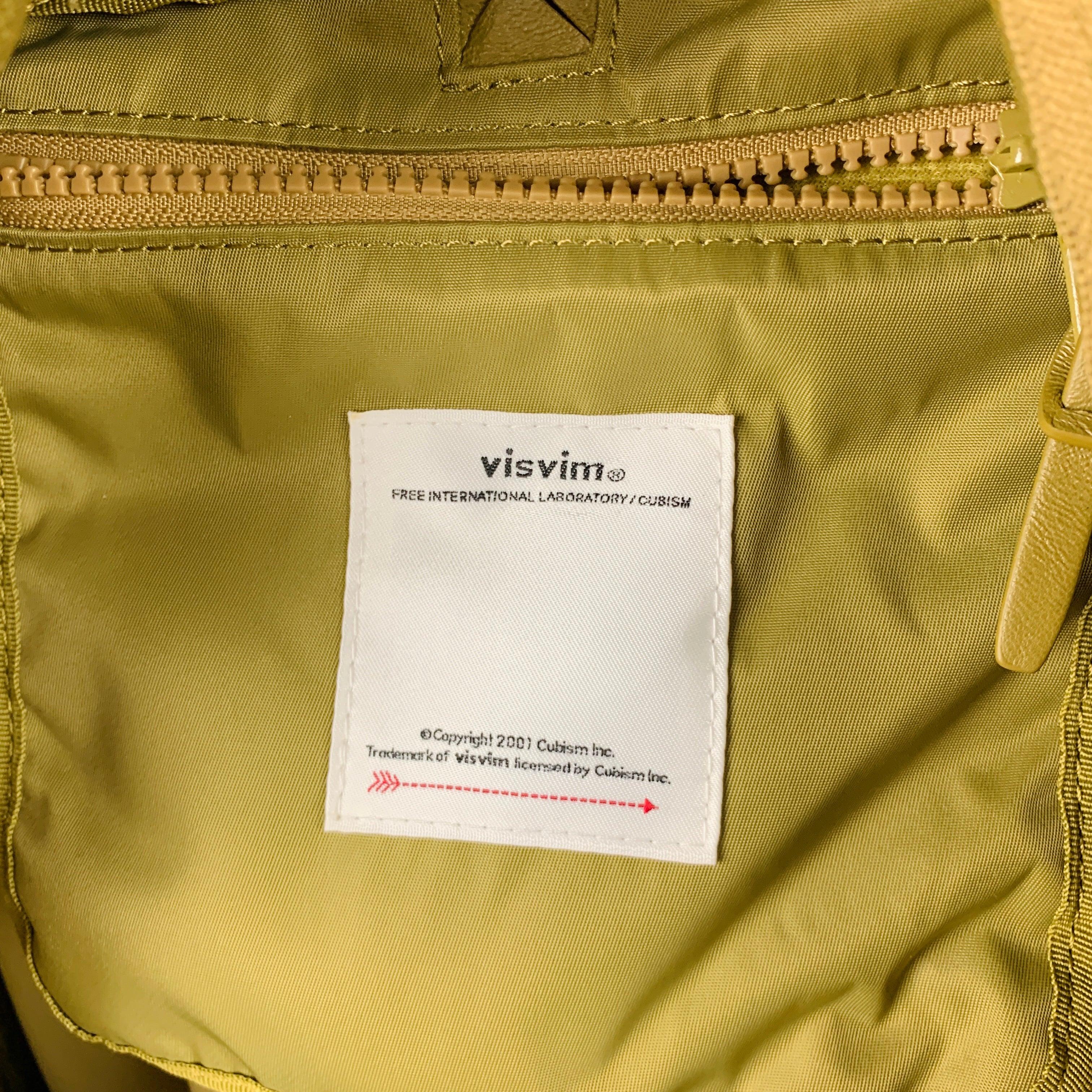 VISVIM Green -Cordura 20L- Nylon Leather Trim Backpack For Sale 4