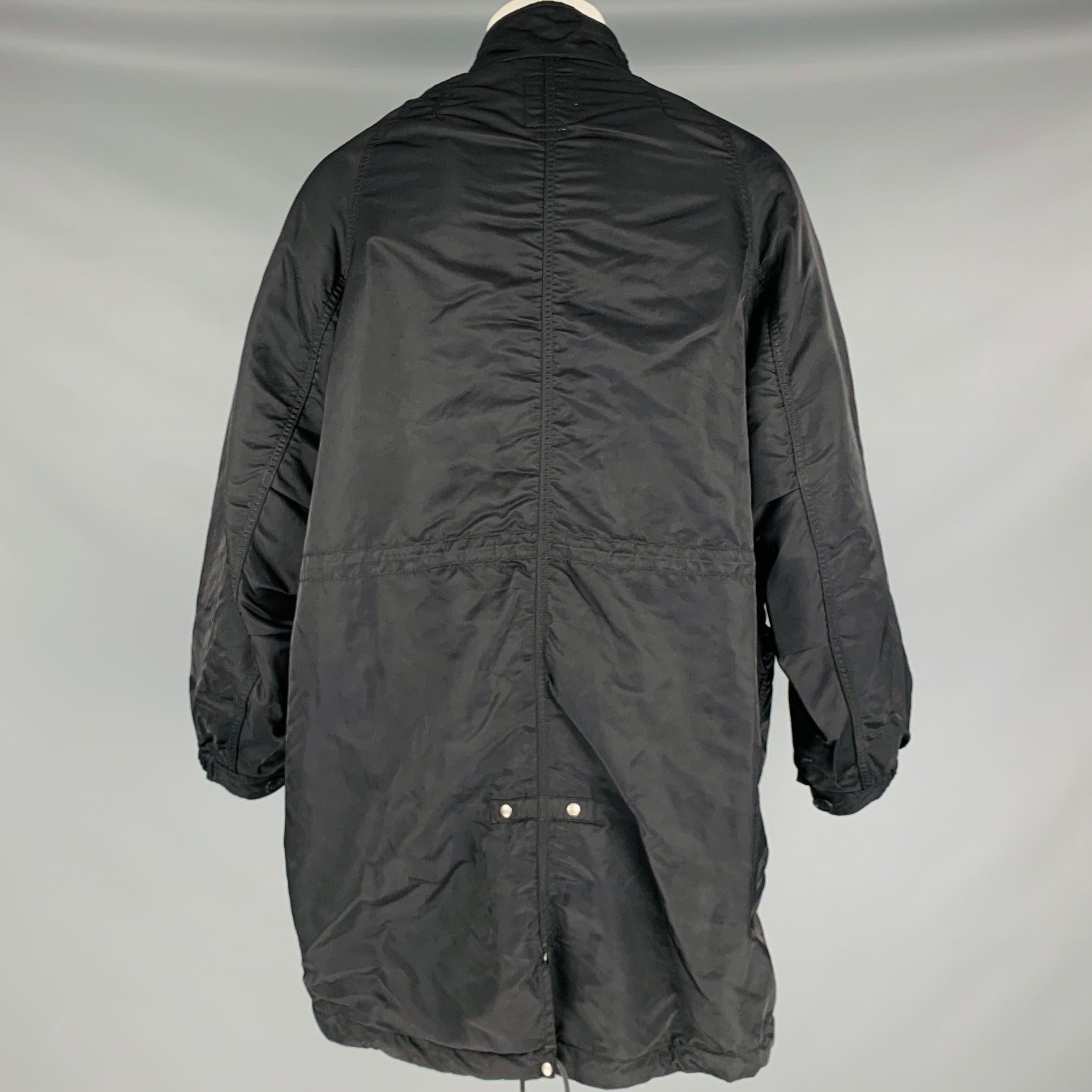 Men's VISVIM -Six Five Fishtail Parka- Size S Black Nylon Parka Coat For Sale
