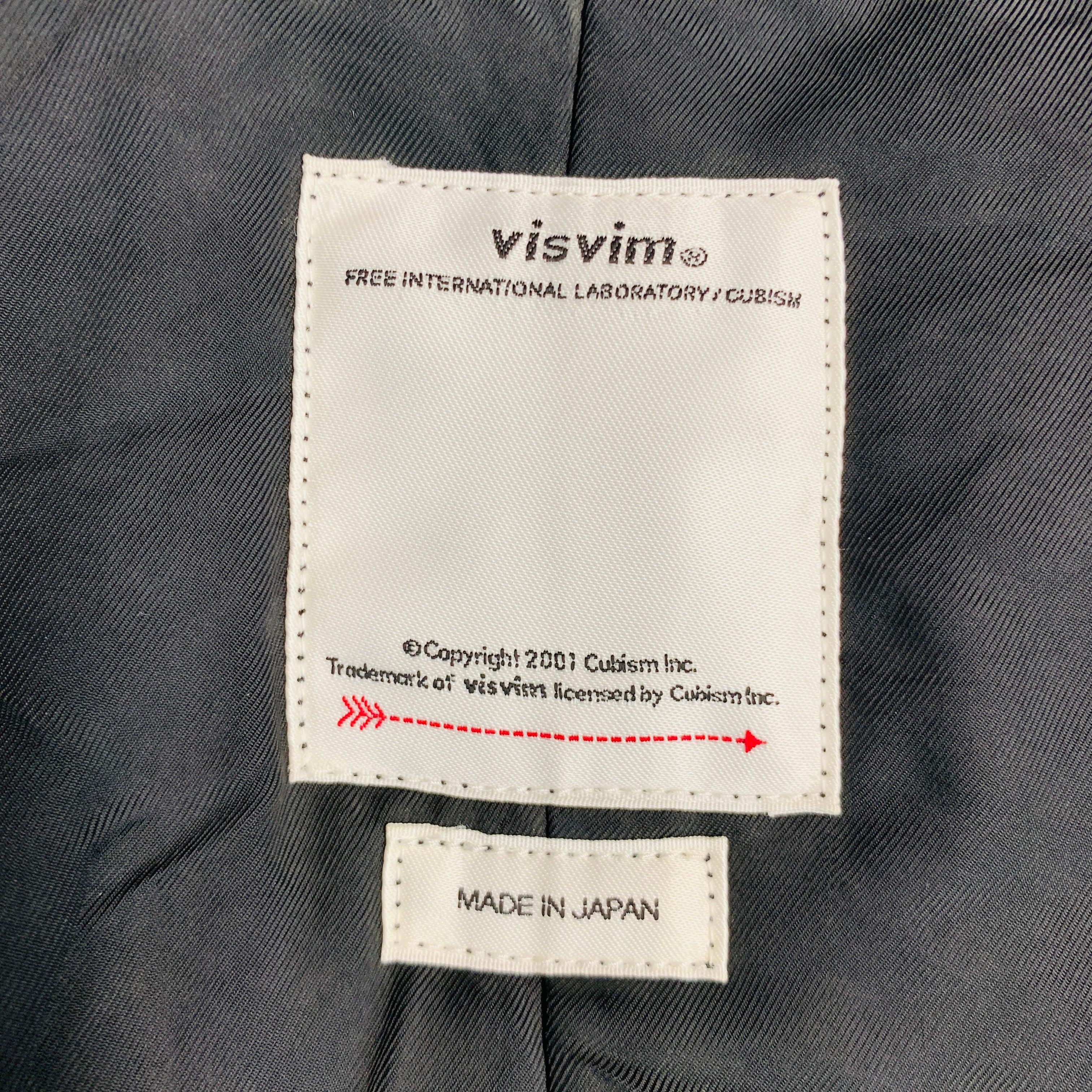 VISVIM -Six Five Fishtail Parka-Mantel aus schwarzem Nylon mit Fischschwanzmuster- Größe S im Angebot 1