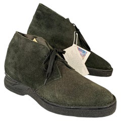 VISVIM Size 9 Black Forest Green Suede Ankle Boots