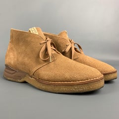 VISVIM Größe 9 Sand strukturiertes Leder-Spitzen-FOLK ISDT BOOTS-FOLK
