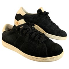 VISVIM Size 9.5 Black Textured Suede Lace Up Sneakers