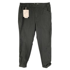 VISVIM Size L Black Cotton Zip Fly Carroll Trouser Pants