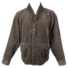 VISVIM Size L Brown Corduroy Cotton Blend Kobuk Shawl Collar Jacket