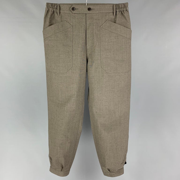VISVIM Size L Grey Cotton Zip Fly Carroll Trouser Pants For Sale at 1stDibs