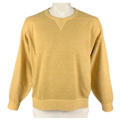 VISVIM Size M Mustard Heather Cotton Crew-Neck Amplus Sweatshirt