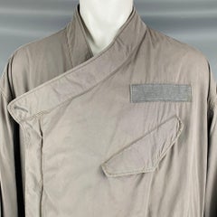 VISVIM Größe S -Chamdo Fischschwanz Parka- Grauer Parka-Mantel aus Baumwolle