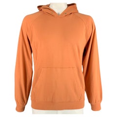 VISVIM Size XL Orange Cotton Jumbo Hoodie