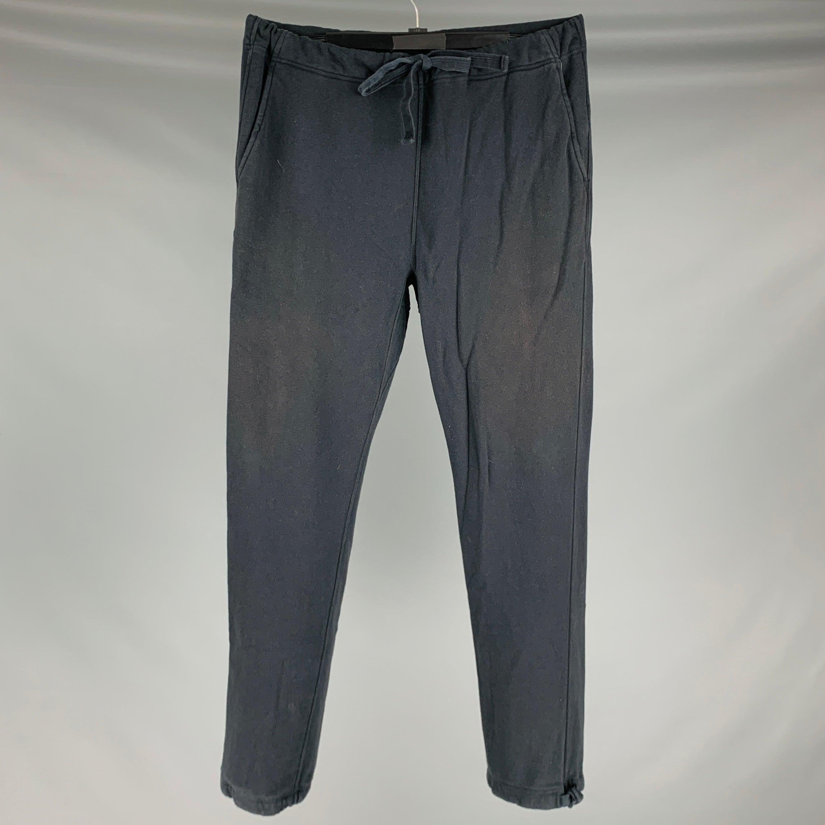 VISVIM -Sweat Pants DMGD- Size S Black Wash Cotton Drawstring Casual Pants en vente 1