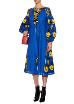 Vita Kin Blue Rhombus Dress US 6