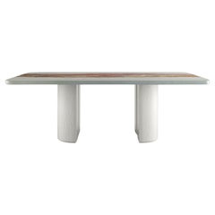Vitae Rectangular Polychrome Wooden Dining Table by Cupioli