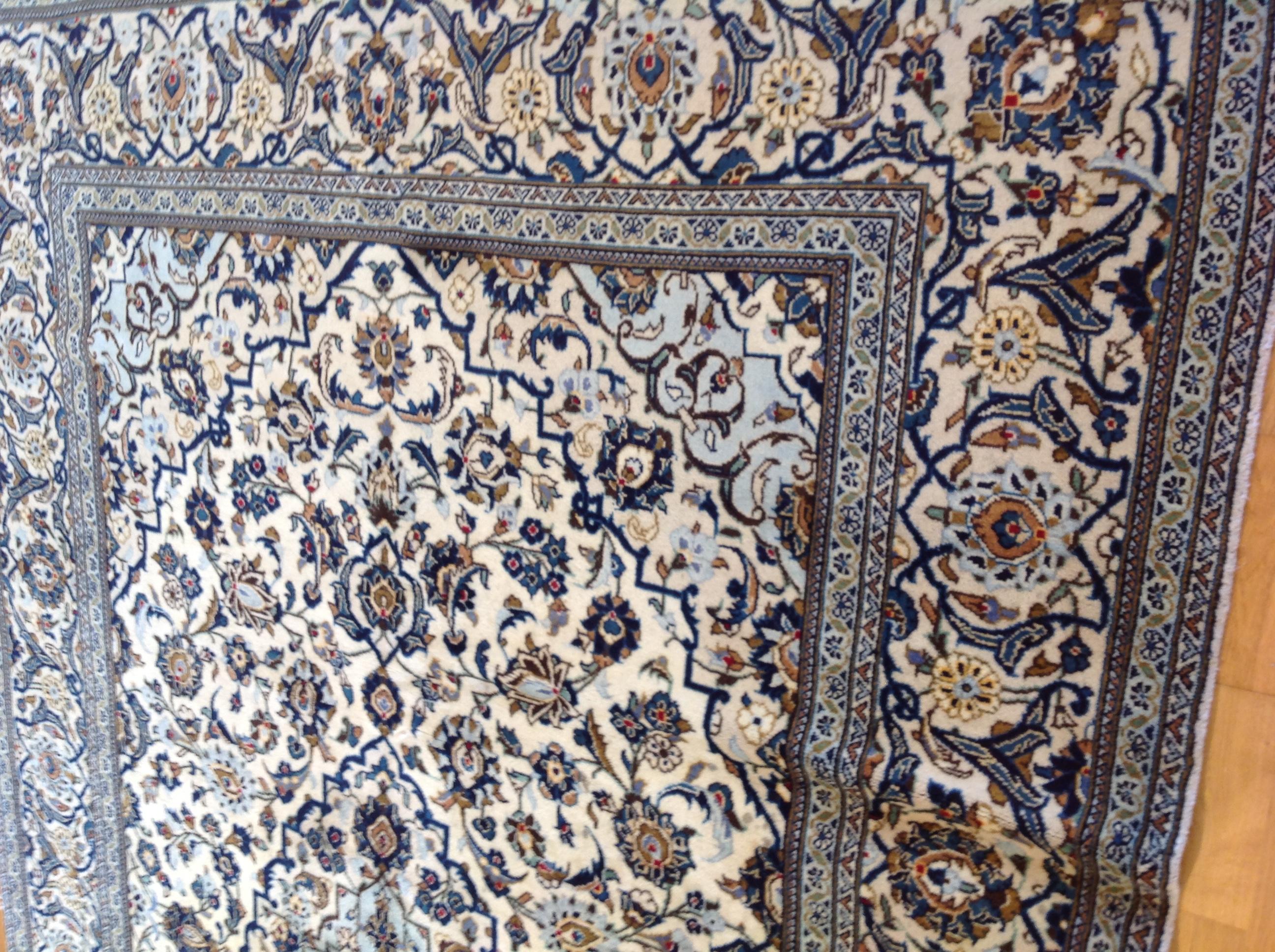 Vitage Kashan-Teppich  (Handgeknüpft) im Angebot