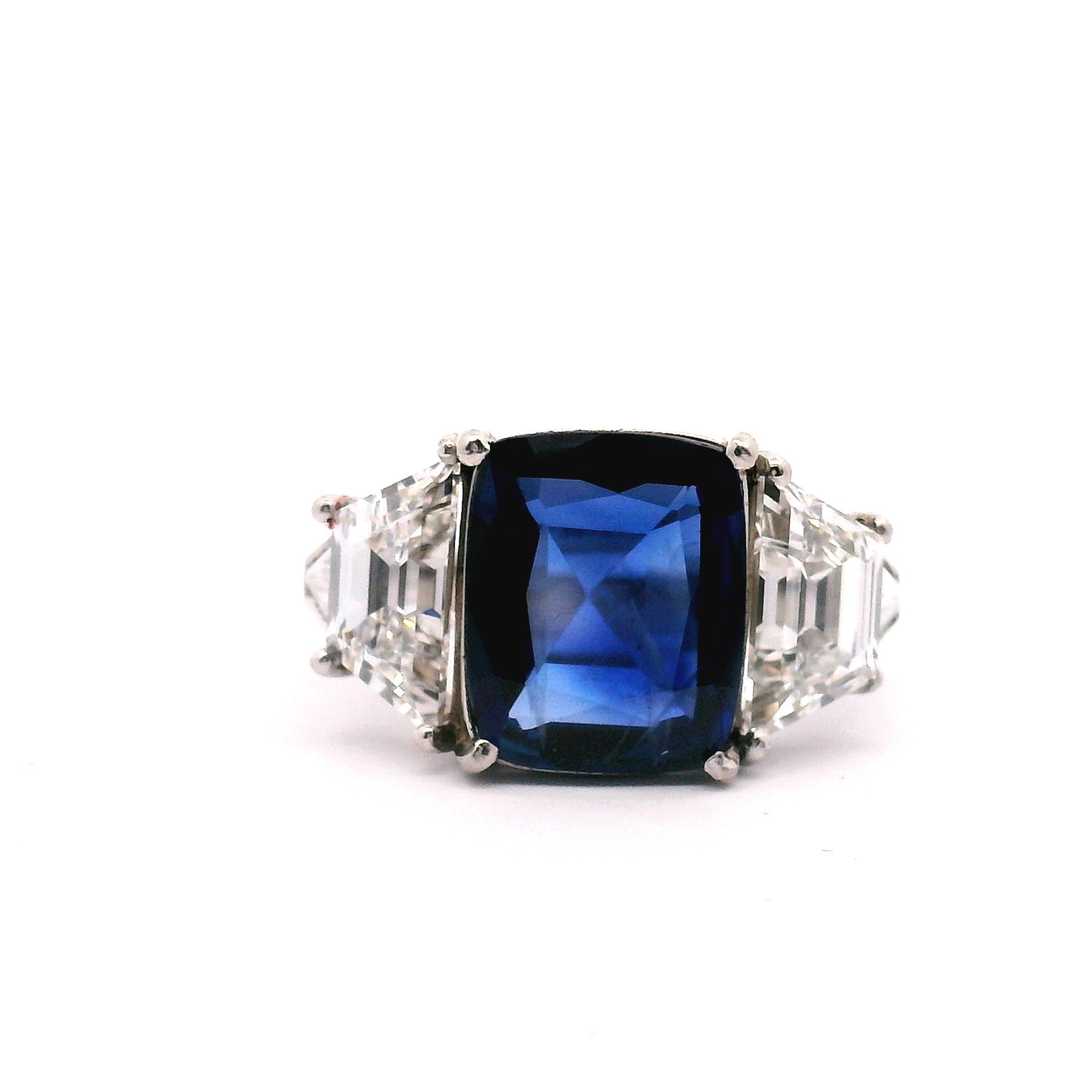 Vitage Tiffany & Co. Anello con zaffiro e diamante in vendita 1