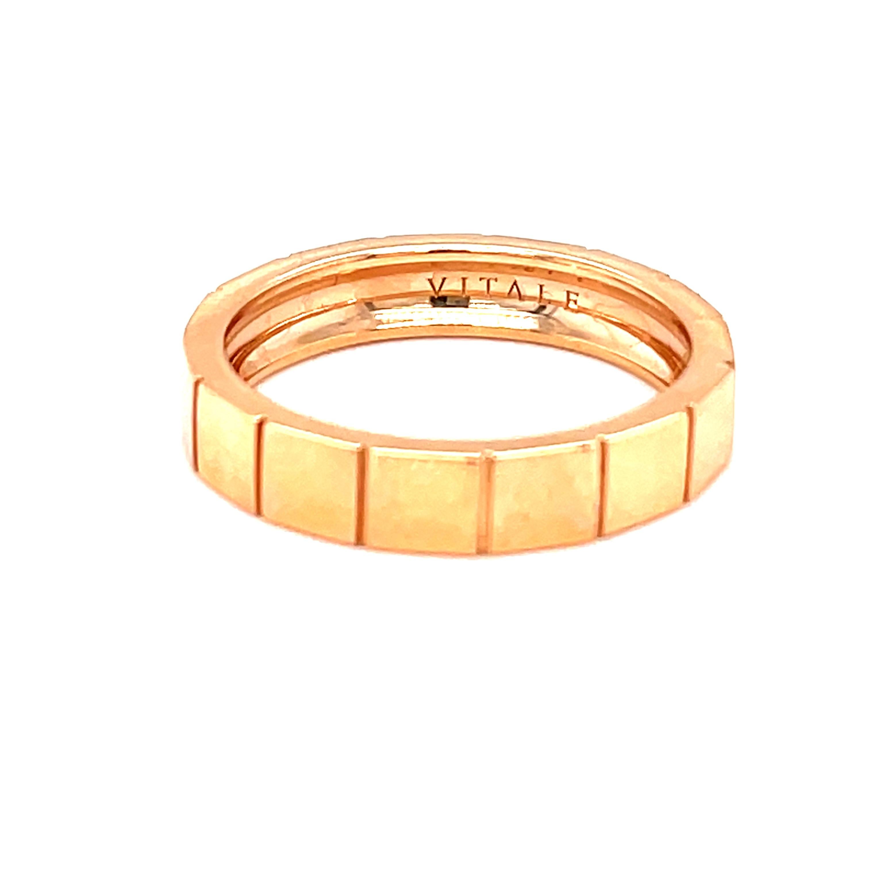 Contemporain Bague à anneau en or rose 18 carats en vente
