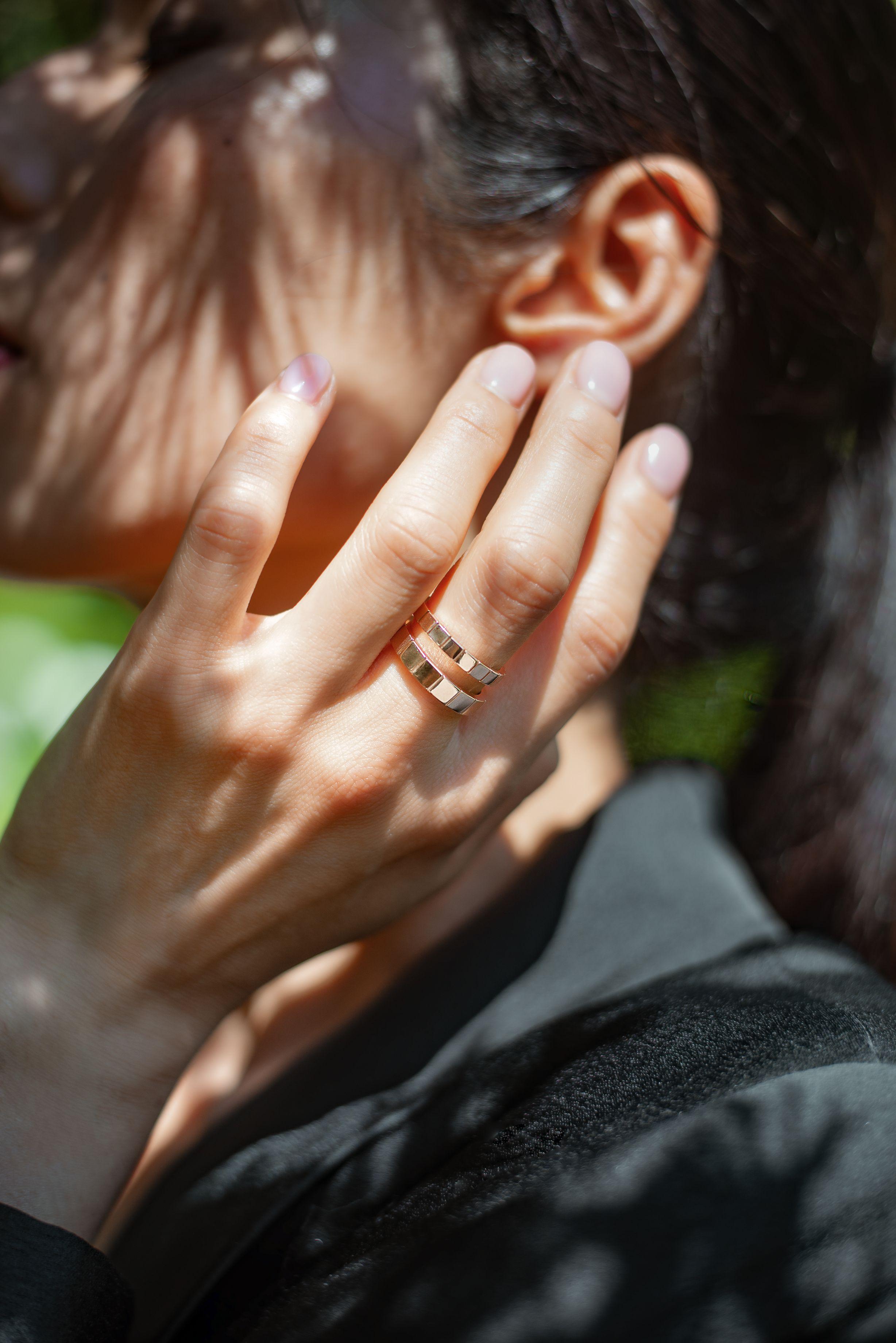 Bague à anneau en or rose 18 carats Neuf - En vente à Monte-Carlo, MC