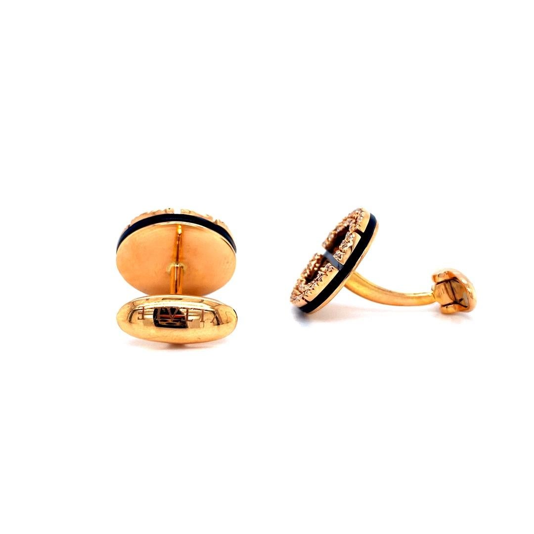 These 18K  rose gold 