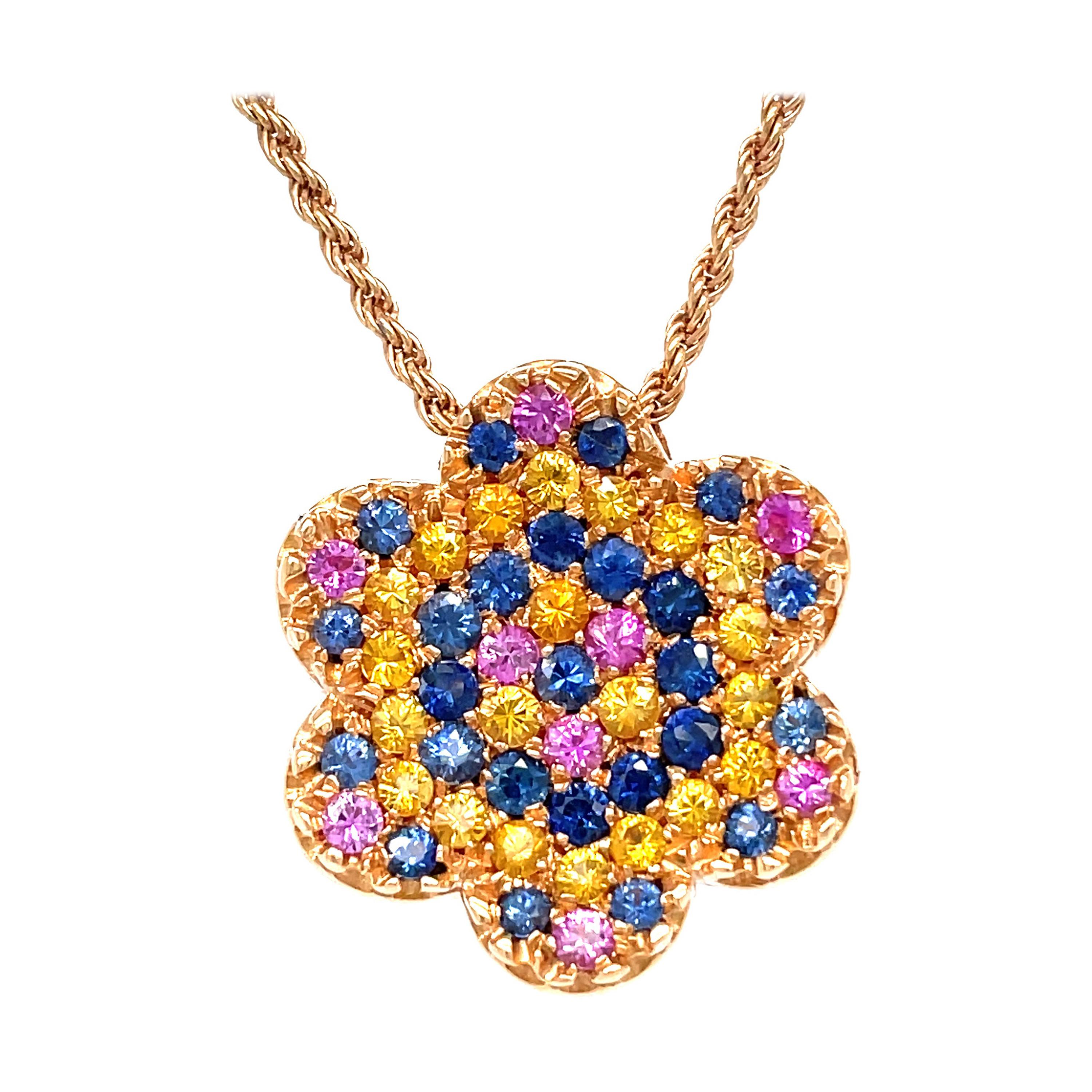 Tiffany and Co. Diamond 18 Karat Rose Gold Knot Key Pendant Necklace at