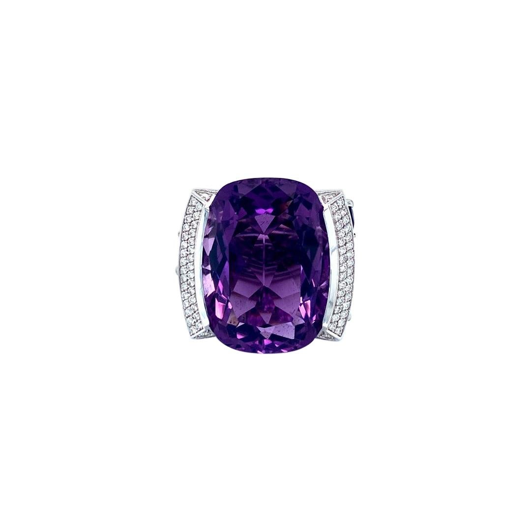 Amethyst-Diamant-Cocktailring