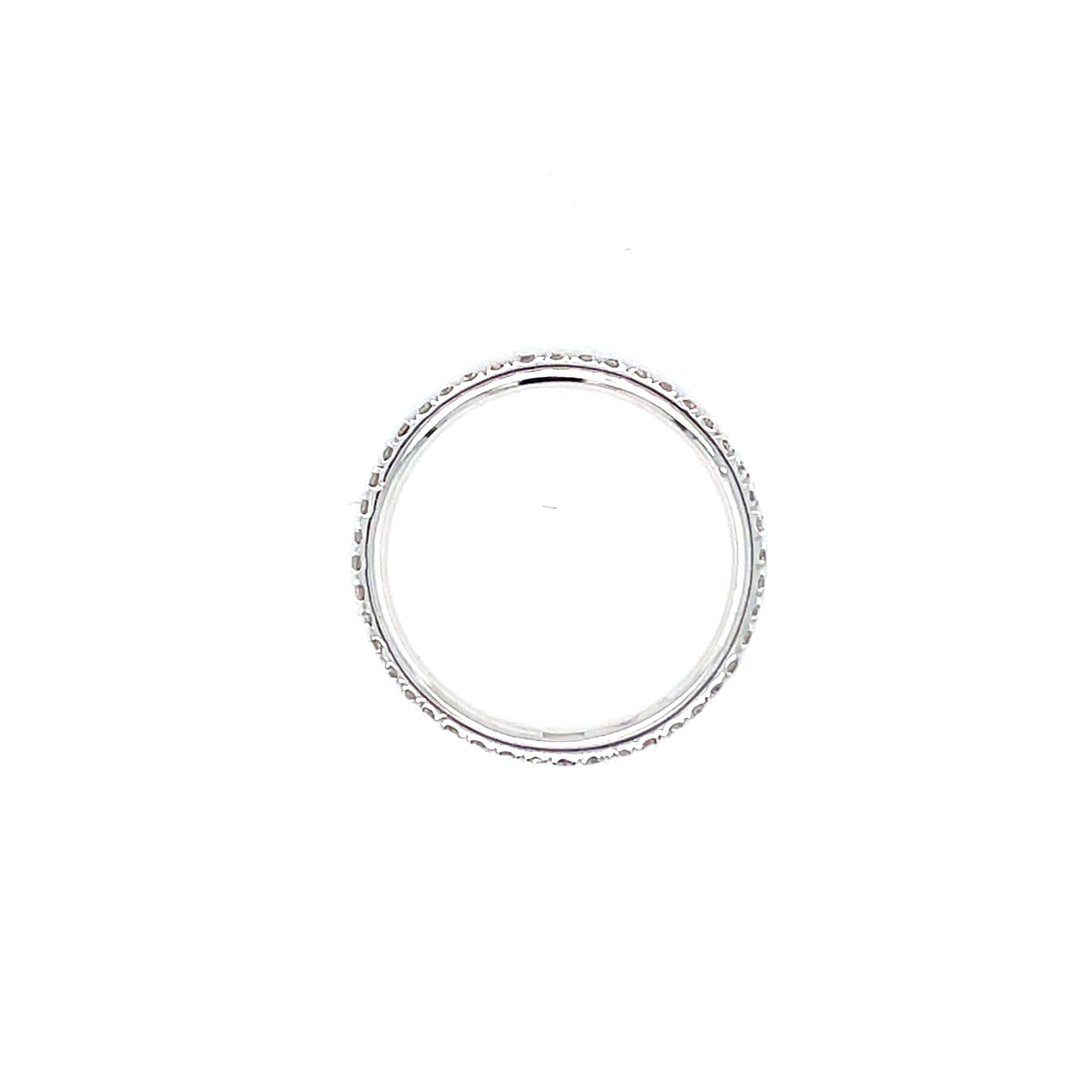 Contemporain Vitale, bague jonc en or blanc 18 carats et diamants, 1913 en vente