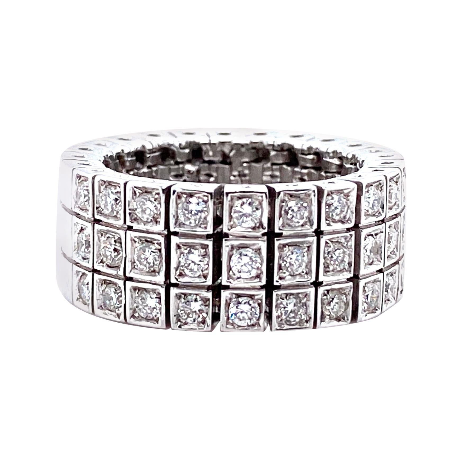 Cartier Juste un Clou 18 Karat White Gold Diamond Nail Ring at 1stDibs
