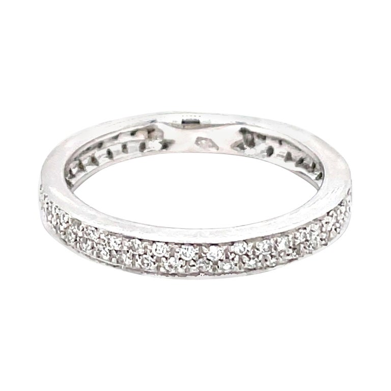 18 Karat White Gold Diamond Band Ring For Sale at 1stDibs