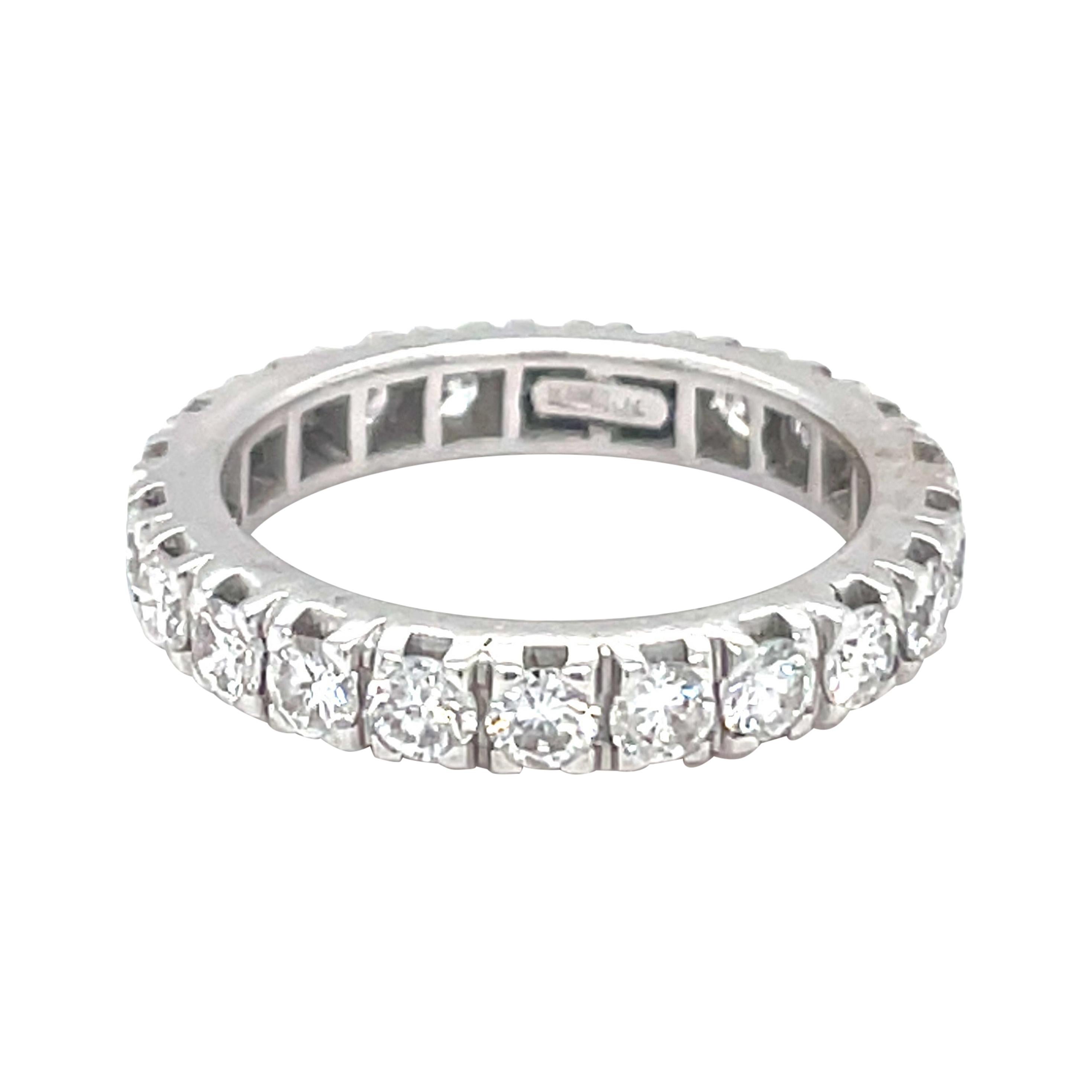 18 Karat White Gold Diamond Band Ring