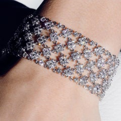 18 Karat White Gold 9.46 Carat Diamond Bracelet