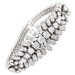 Bracciale in oro bianco 18 carati con diamanti da 13,64 carati