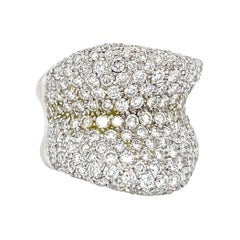 18 Karat White Gold Diamond Cocktail Ring