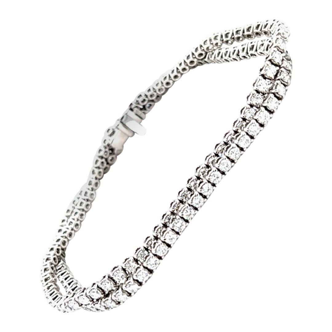 1980s Bulgari 2.40 Carat Diamond 18 Karat White Gold Trika Link