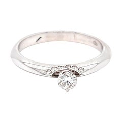 Vitale 1913 18 Karat White Gold Diamond Engagement Ring