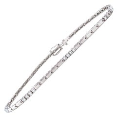 18 Karat White Gold Diamond Link Bracelet