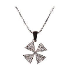 Vitale 1913 18 Karat White Gold Diamond Maltese Cross Pendant