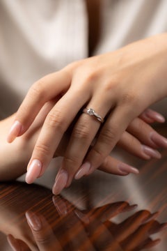 Vitale 1913 18 Karat White Gold Diamond Solitaire Ring