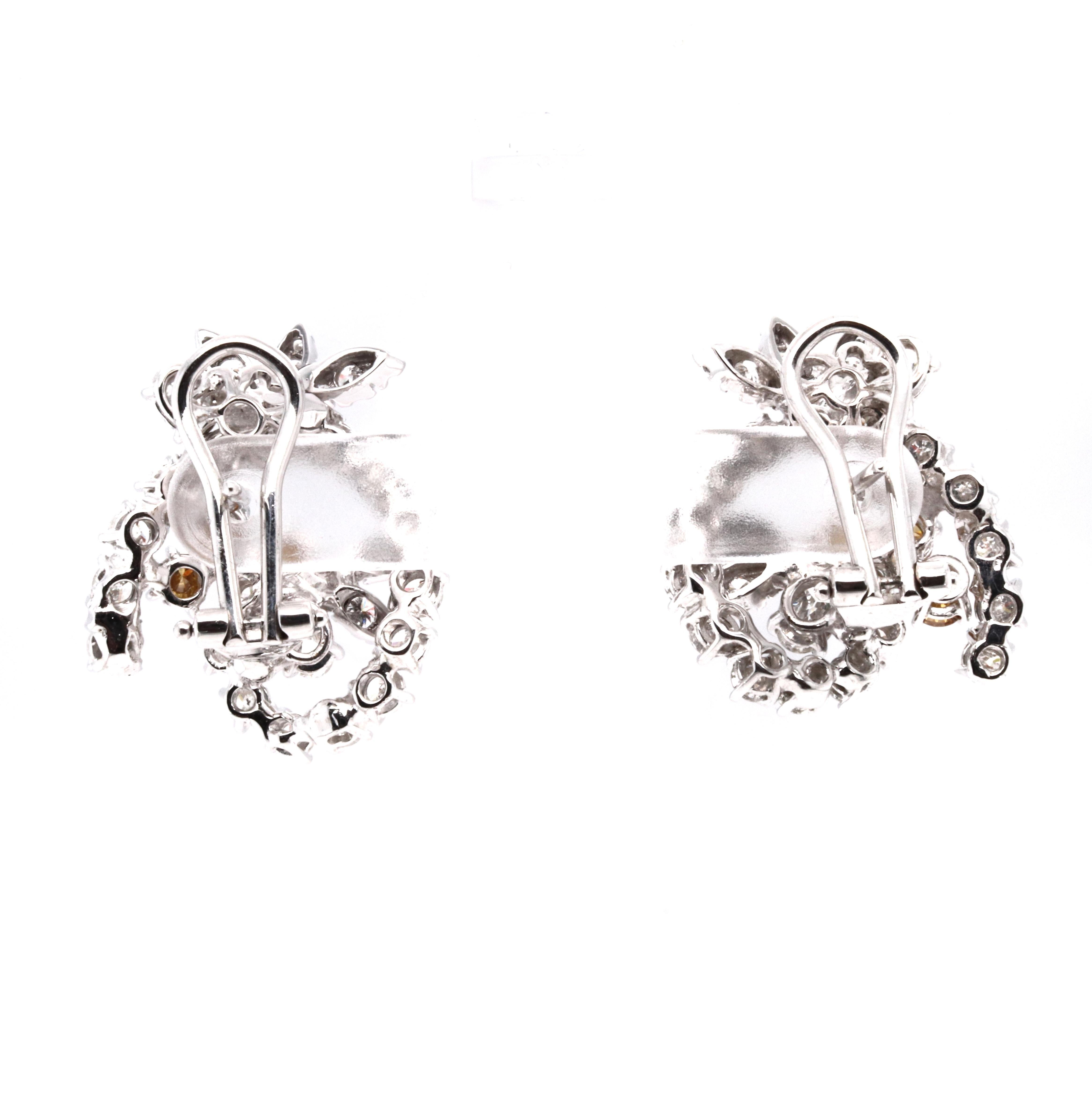 Vitale 1913 18 Karat White Gold Diamond Stud Earrings In New Condition For Sale In Monte-Carlo, MC