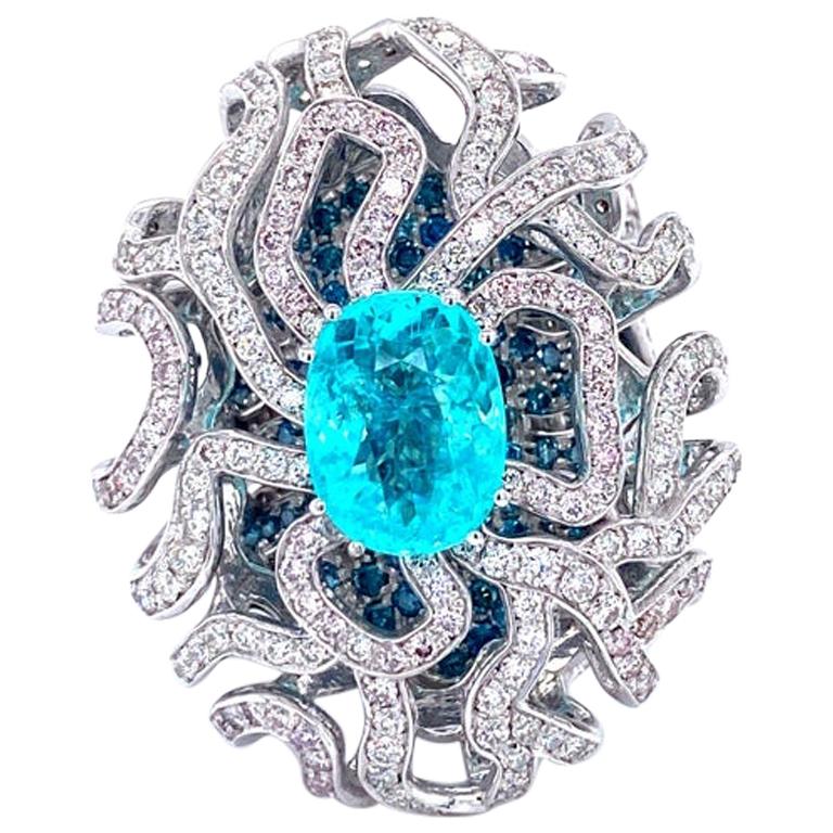 PARAIBA GOLD DIAMOND RING main image 0