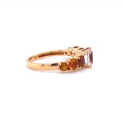 18 Karat Yellow Gold Citrine Pink Tourmaline Cocktail Ring