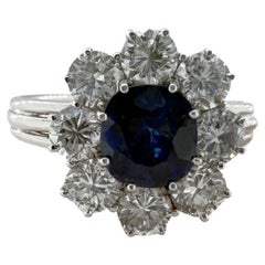 Anello Vitale 1913 Oro bianco 18 carati e zaffiro