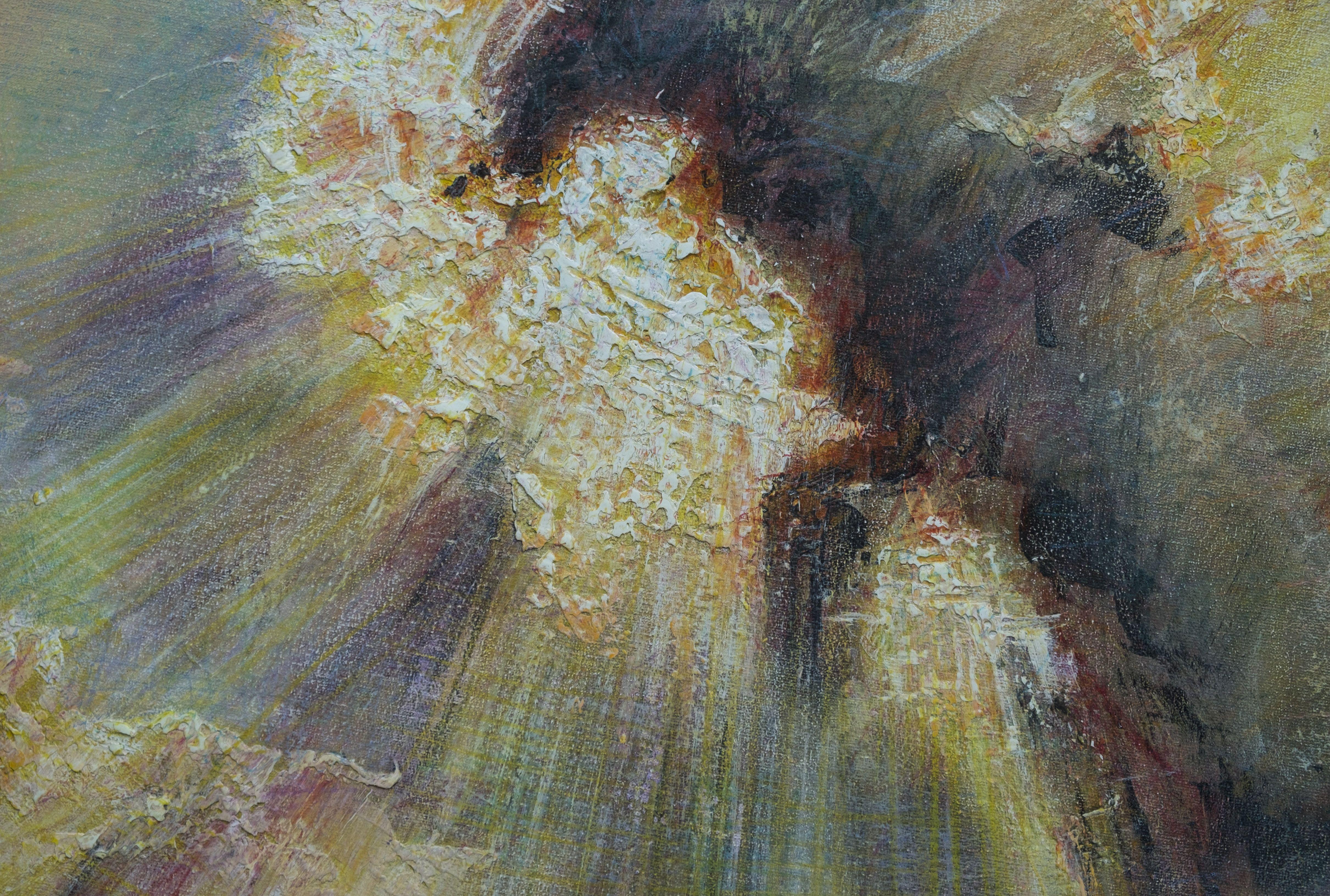 Fantasía del cielo, Pintura, Acrílico sobre lienzo - Painting Abstracto de Vitaliy Pryzant