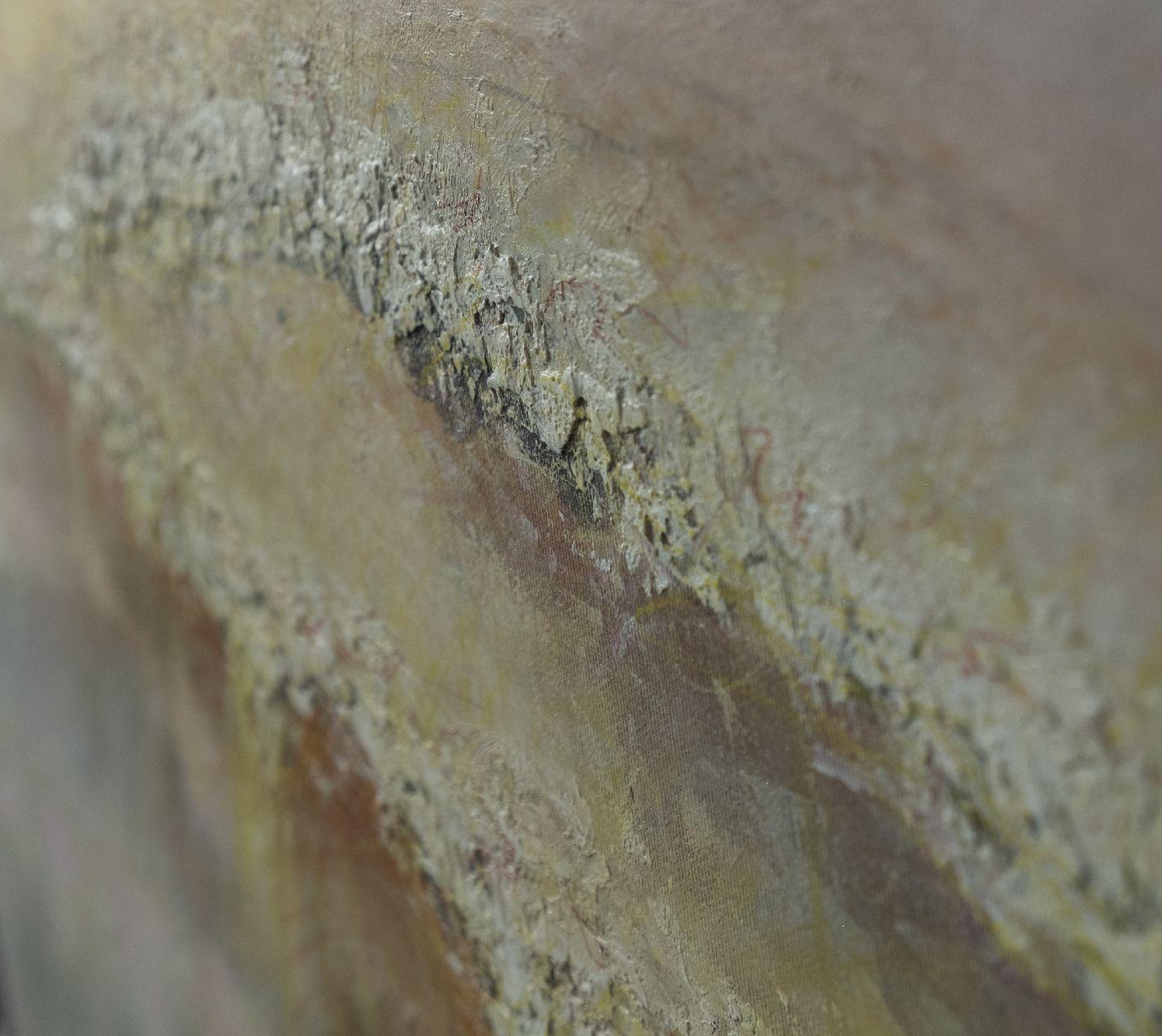 Corona celeste, Pittura, Acrilico su tela - Abstract Painting Grigio di Vitaliy Pryzant