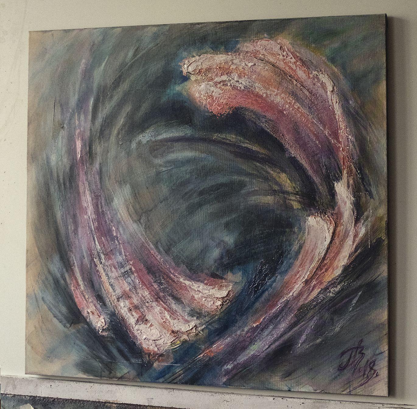 Interazione, Pittura, Acrilico su tela - Painting di Vitaliy Pryzant