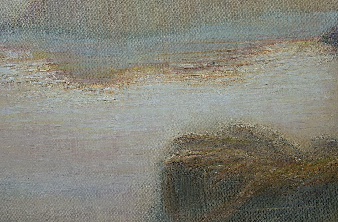 Calma gioiosa, Pittura, Acrilico su tela - Abstract Painting Marrone di Vitaliy Pryzant