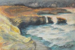 Tramonto sullo sfondo di un temporale, Pittura, Acrilico su Tela