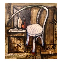 Vitaly Dlugy Sedia bianca, 1989 Olio su tela