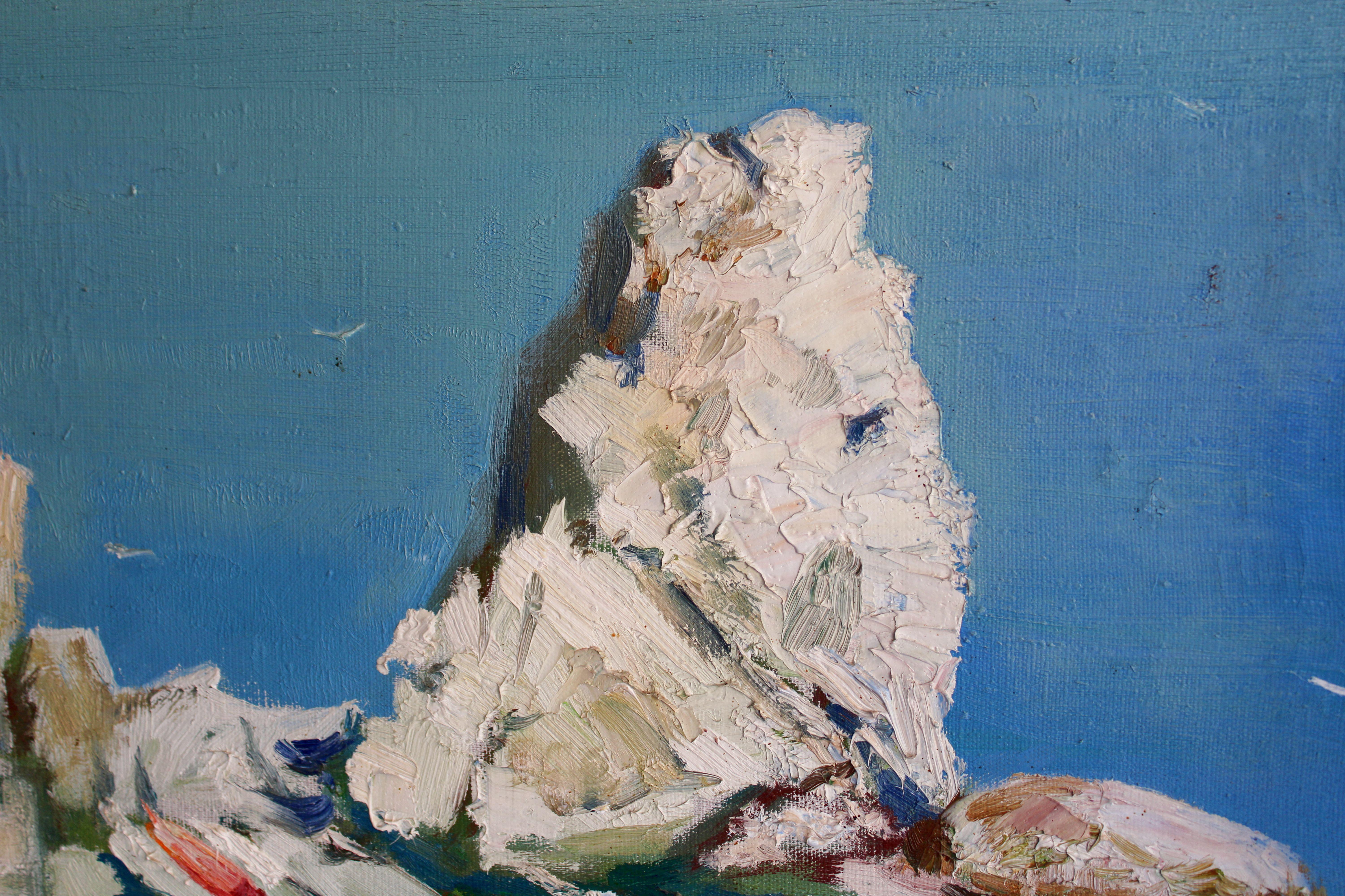 La baia di Cechov. 1976, tela, olio, 90x100 cm - Painting Realismo di Vitaly Polyakov 