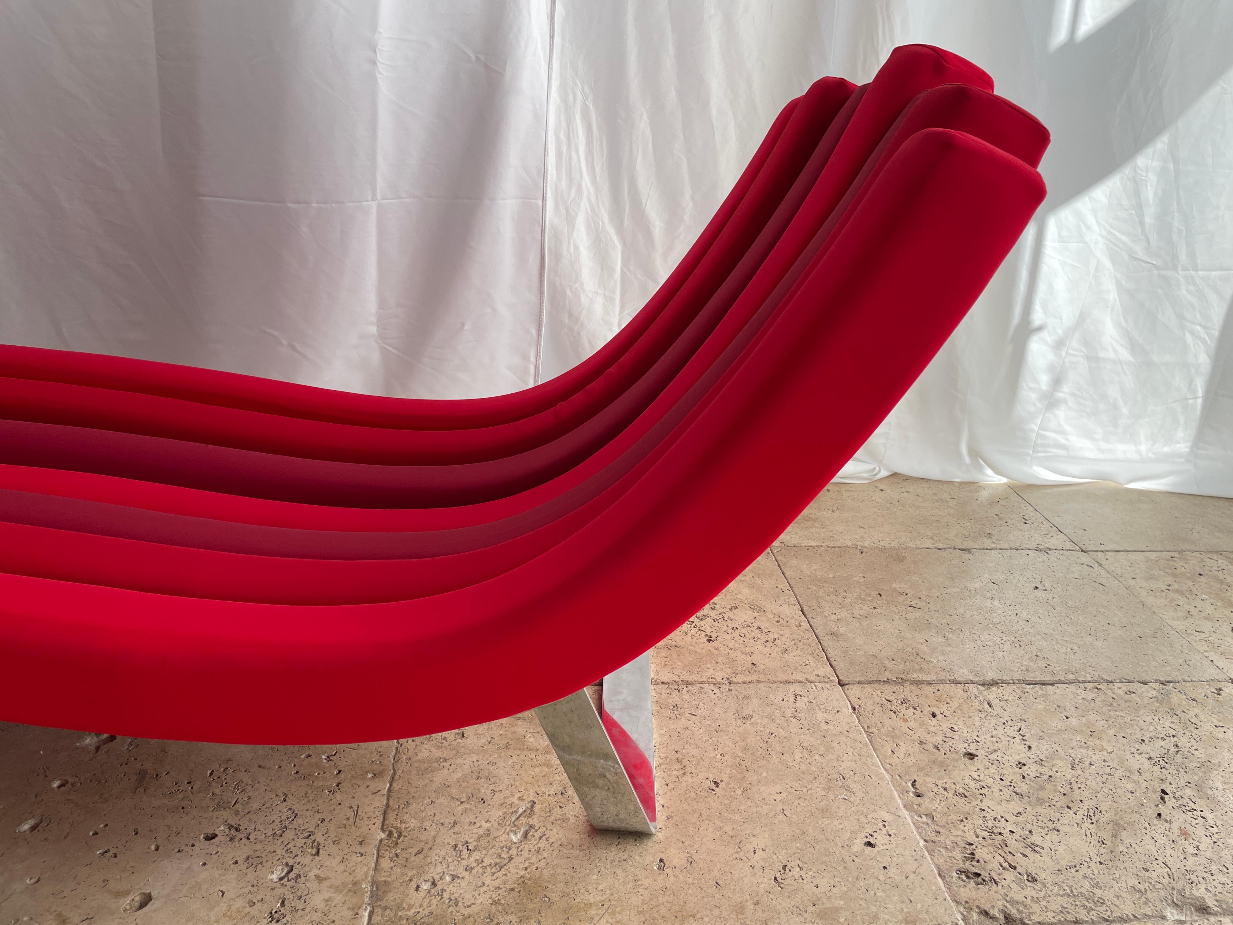 Wool Vitamine Chaise Longues by Roche Bobois, France