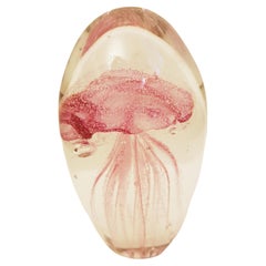 Vitange Art Deco Jellyfish Glass Paperweight